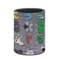thumbnail image 3 of Lore del Alfabeto-theme Cylinder Pen Holder Pencil Organizer with Flannel Lining PVC Leather Material Cardboard Base for study work 10*8CM, 3 of 6