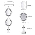 thumbnail image 3 of Necvior Wedding Boutonniere Oval Bouquet Charm Pin Brooch Angel Wing Photo Charm Mother of The Bride Or Groom with Lacy Frame, 3 of 13