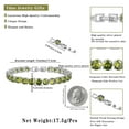 thumbnail image 4 of 18K White Gold Plated Tennis Bracelet with CZ Bracelets with Extending Buckle for Women - August Birthstone Bracelet with Emerald Birthday Jewelry Gifts for Her, 4 of 9