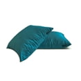 thumbnail image 5 of Teal Blue Decorative Lumbar Pillow Cover 12"x18" | Pack of 2 Modern Art Silk Oblong Cushion Cover | Solid & Two Tone Silk Pillowcases for Bed, Couch & Sofa, Modern Home Décor - Teal Blue Luxury, 5 of 9