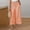 Orange women high waisted capri pants a1, variant on Cagogo Women's High Waisted Wide Leg Capri Pants with Pockets Plaid Casual Summer Vacation Trousers Beach Lounge Cropped Palazzo Pants, Purple S