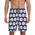 thumbnail image 1 of Balery Cute Sheep With Star Pantalones cortos de pijama de punto de algodón para hombre con cinturilla y bolsillos-Large, 1 of 6