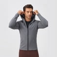 thumbnail image 6 of Kaemgyyd Mens Athletic Jacket for Running Workout Hiking Breathable Full Zip Stretch Hoodies Lightweight Outwear with Pockets, 6 of 6