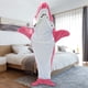 thumbnail image 5 of Manta para Adultos Con Capucha Manta Con Capucha Franela Súper Suave Y Acogedora (rosa 170 Cm), 5 of 9