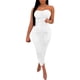 thumbnail image 1 of Vestido de club largo con tubo ajustado sin tirantes y fruncido sexy para mujer Adepaton WRMH-234-8, 1 of 6