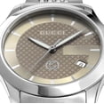 thumbnail image 2 of Gucci G-Timeless Stainless Steel Taupe Dial Date Quartz Mens Watch YA1264107, 2 of 5