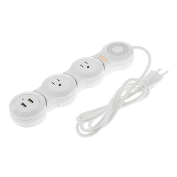 Tira protectora contra sobretensiones Macarena Tira de energía con enchufe 2 puertos USB