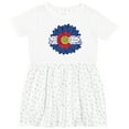 thumbnail image 3 of Inktastic Colorado Flag Sunflower Girls Toddler Dress, 3 of 5
