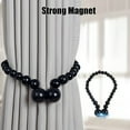 thumbnail image 5 of Bxaolu Magnetic Curtain Tiebacks, Curtain Tie Backs for Curtains 2 Pack, Wood Bead Curtain Tiebacks, Curtain Holders for Boho Bedroom Decor, Farmhouse Decor, Black, 5 of 7