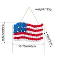 thumbnail image 3 of Qocolhg 4th of July Wreath Patriotic Wreath Independence Day Wreath for Front Door, 11x16 inch Window Wall Patio Decoration Memorial Day Red White and Blue American Flag Wreath, 3 of 8