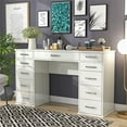 thumbnail image 5 of Furniture of America Olive White 11 Drawer Vanity Wood Table Desk, 5 of 6