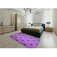 thumbnail image 5 of Ahgly Company Machine Washable Indoor Square Transitional Heliotrope Purple Area Rugs, 8' Square, 5 of 7