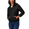 thumbnail image 4 of INSPIRE CHIC Women's Short Down Coat Packable Hooded Puffer Jacket Winter Ultra Light Outerwear M Black, 4 of 5