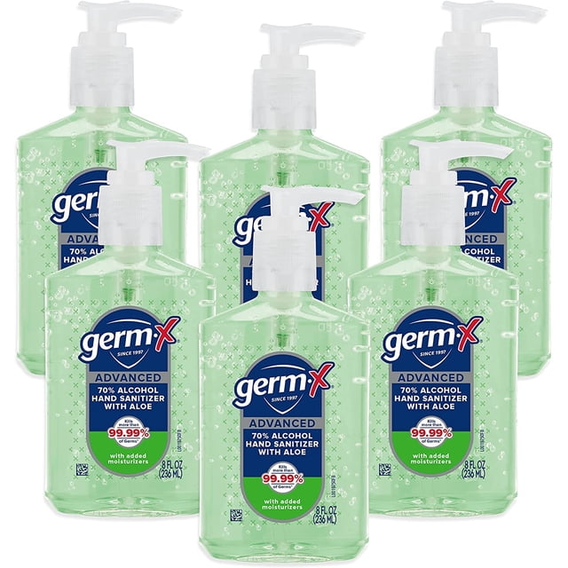 Desinfectante de manos Germ-X Advanced con aloe y vitamina E 240 ml x 6