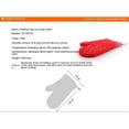 thumbnail image 2 of Manopla acolchada ignífuga para cocina y barbacoa, protección contra quemaduras, antiescaldado para horno y aislamiento térmico, color rojo, paquete de 2, 2 of 5