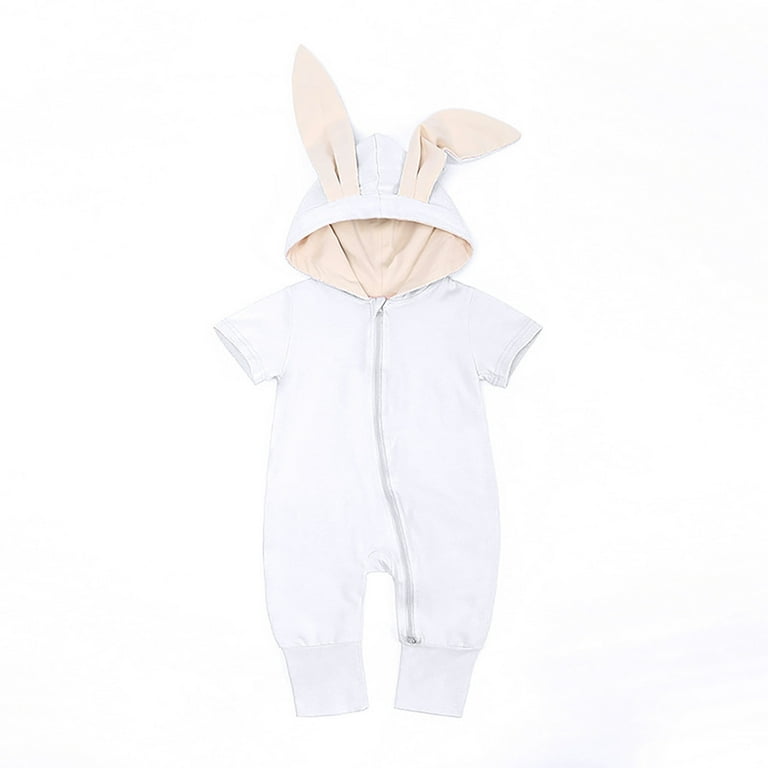 White Bunny Baby Costume – Velvet Outfit For Infants 12-18 Months
