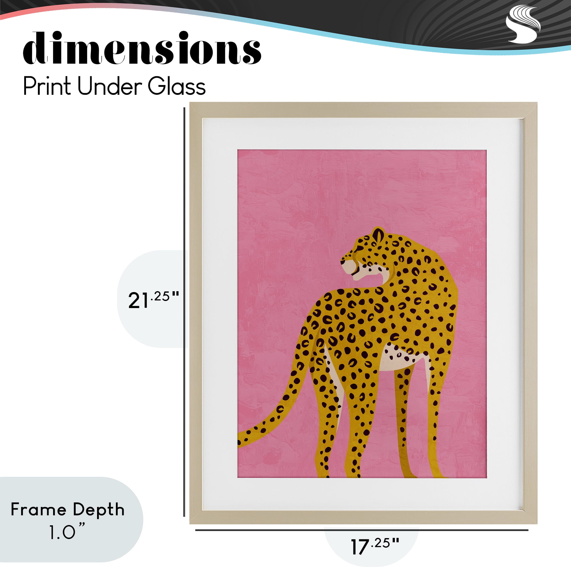 Stupell Industries Leopard on Pink Serenade Birch Framed Print Under Glass, design by Kim Allen