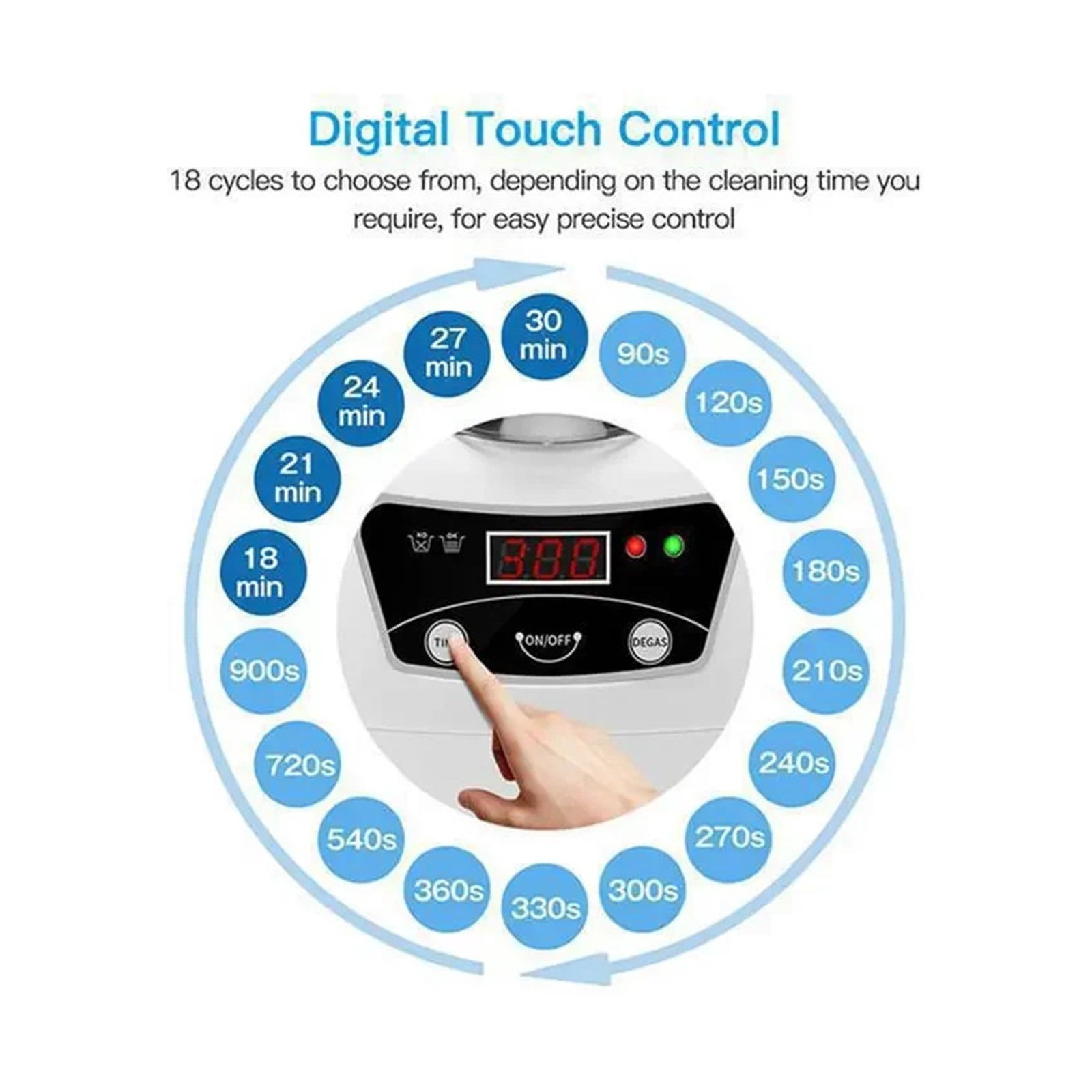 600ml Ultrasonic Cleaner Bath Timer for Jewelry Parts Glasses Manicure Stones Cutters Brush Ultrasound Boxc
