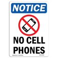 thumbnail image 1 of SignMission OS-NS-A-1824-V-14429 18 x 24 in. OSHA Notice Sign - No Cell Phones, 1 of 1