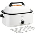 thumbnail image 7 of RoyalCraft 26 Quart Electric Turkey Roaster Oven Stainless Steel with Visible & Self-Basting Lid, White, 7 of 7