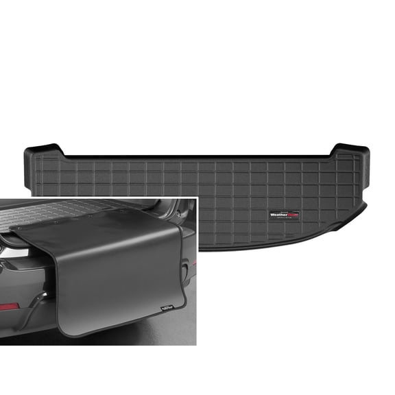 WeatherTech Cargo Trunk Liner with Bumper Protector compatible with 2022-2026 Genesis GV80 - Behind 3rd Row w/ Bumper Protector, Black