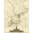 thumbnail image 3 of Faden 14x18 Black Modern Framed Museum Art Print Titled - City Environs of Philadelphia - Faden 1777, 3 of 5