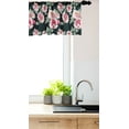 thumbnail image 2 of Ambesonne Floral Valance Pack of 2, Roses Lovers Flowers Artwork, 42"X12", Laurel Green Pale Pink, 2 of 3