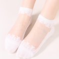 thumbnail image 3 of MSJUHEG No Show Socks Womens,Lace Socks,Womens Socks,Footies Socks for Women,Flat Socks,Ballerina Socks Lace Socks Short Stockings Splice Socks Boat Socks White One Size, 3 of 4