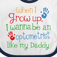 thumbnail image 4 of Inktastic Optometrist Like Daddy Boys or Girls Baby Bib, 4 of 4