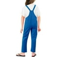 thumbnail image 3 of Kid Jumpsuit for Girls Casual School Romper Blue Overalls with Side Pockets Spring Fall Romper Girls Clothes Size 7-8 Years, 3 of 4
