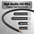 thumbnail image 4 of InstallGear 10 Gauge Wire (25ft) Copper Clad Aluminum CAA - Automotive Wire, Car Amplifier Power & Ground Cable, Battery Cable, Car Audio Speaker Stereo, RV Trailer Wiring Welding Cable - 10 AWG Wire, 4 of 7