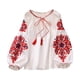 thumbnail image 1 of Tops bordados para mujer, ropa elegante, cómoda y con estilo, jersey versátil. Blanco, 1 of 9