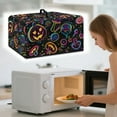 thumbnail image 3 of FOR U DESIGNS Jack-o'-lantern Mushroom Print Microwave Oven Cover Washable Microwave Dust Covers Protector All-Season Microwave Dust Covers Cloth Halloween Decor(18.25" W x 14.5" D x 11" H)-S, 3 of 8