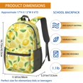 thumbnail image 3 of Lemon and Slice Yellow Pattern 17" School Backpacks for Teens,Waterproof Oxford Fabric,S-Shape Padded Straps for School,Travel,Hiking,Camping, 3 of 6
