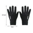 thumbnail image 6 of Mightlink 1 Pair Unisex Gloves Plush Lining Knitting Ribbed Cuff Full Finger Suede Anti Skid Driving Riding Gloves for Outdoor, 6 of 7