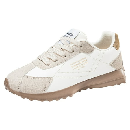 

Gubotare Women s Fashion Sneakers Sneakers for Women - Lace-up Shoes for Women Trendy Women Sneakers Memory Foam Women s Fashion Sneakers Walking Shoes Women Footwear (Beige 7)