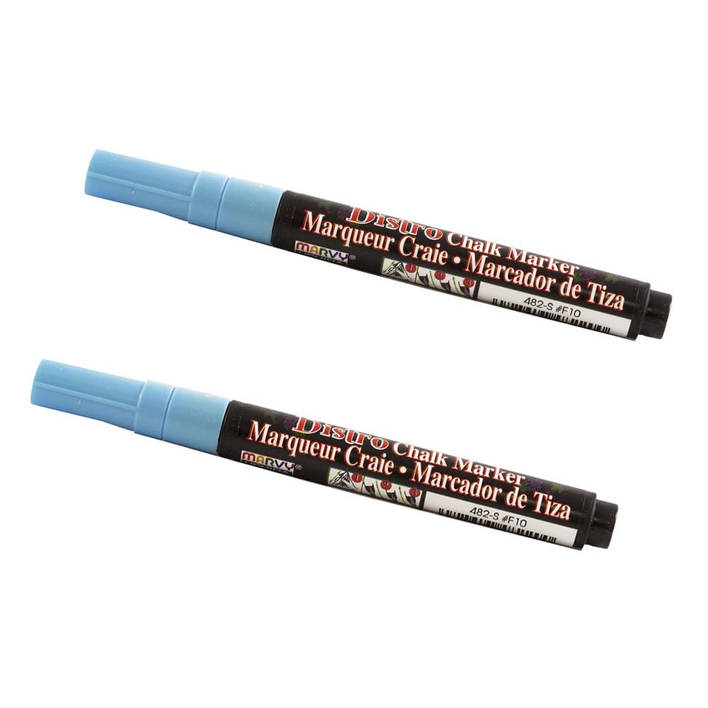 JAM Fine Point Chalk Markers, Baby Blue, 2/Pack