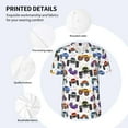 thumbnail image 5 of Fotbe Cartoon Monster Trucks1 Baseball Jersey Shirt for Men and Women, Casual Short Sleeves Button Down T-Shirt-Small, 5 of 9