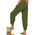 thumbnail image 4 of LYXSSBYX Wide Leg Sweatpants Women Fashion Women SolidCotton and Linen Casual Loose Trouser Wide Ninth Pants Pants, 4 of 9