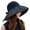 Black, variant on Cheers.US Women Polyester Wide Brim Sun Hats with Strap Foldable Sun Protective Bucket Hat Anti UV Beach Holiday Hat