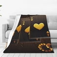 thumbnail image 1 of Balery Casino Playing Cards Manta de Felpa Suave y Acogedora – Cobija de Franela Aterciopelada para Cama, Lavable y Cálida para Sofá, Mascotas, Transpirable-60"x50", 1 of 7