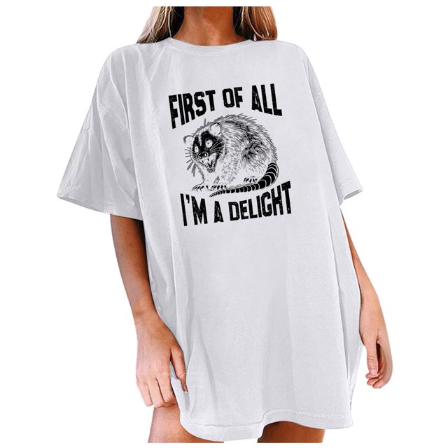 TSADFHJI Chandails en Molleton pour Femmes Sans Capuches Marques de Créateurs Mode Décontractée Haut Col Rond T-Shirts Été Manches Courtes T-Shirts Décontractés Amples Haut m Blanc