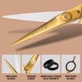 thumbnail image 6 of Ontaki Beard & Mustache Scissors Japanese Steel Grooming Shears 5.5 inch Gold Adjustable, 6 of 10