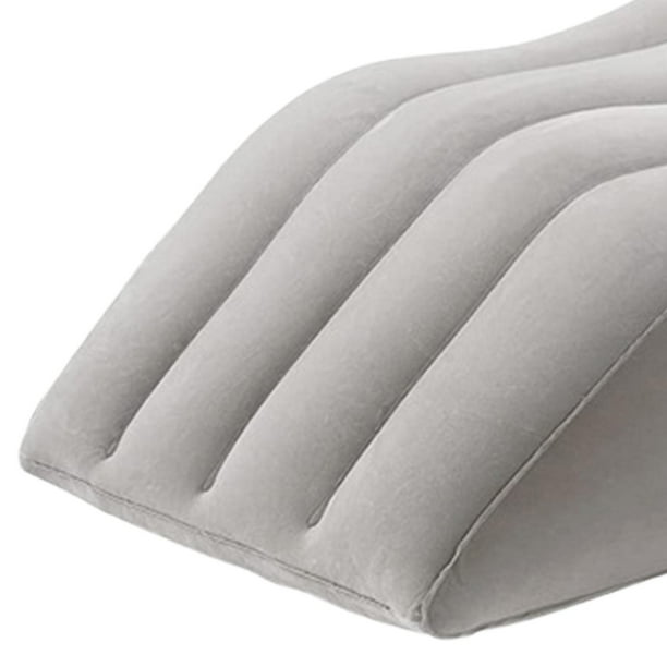 Tnarru Leg Pillow Knee Wedge Pillow Lower Back Foot Pillow Inflatable Leg Pillow For Camping Reading Relaxing Sleeping Grey 25inx20inx9.5in