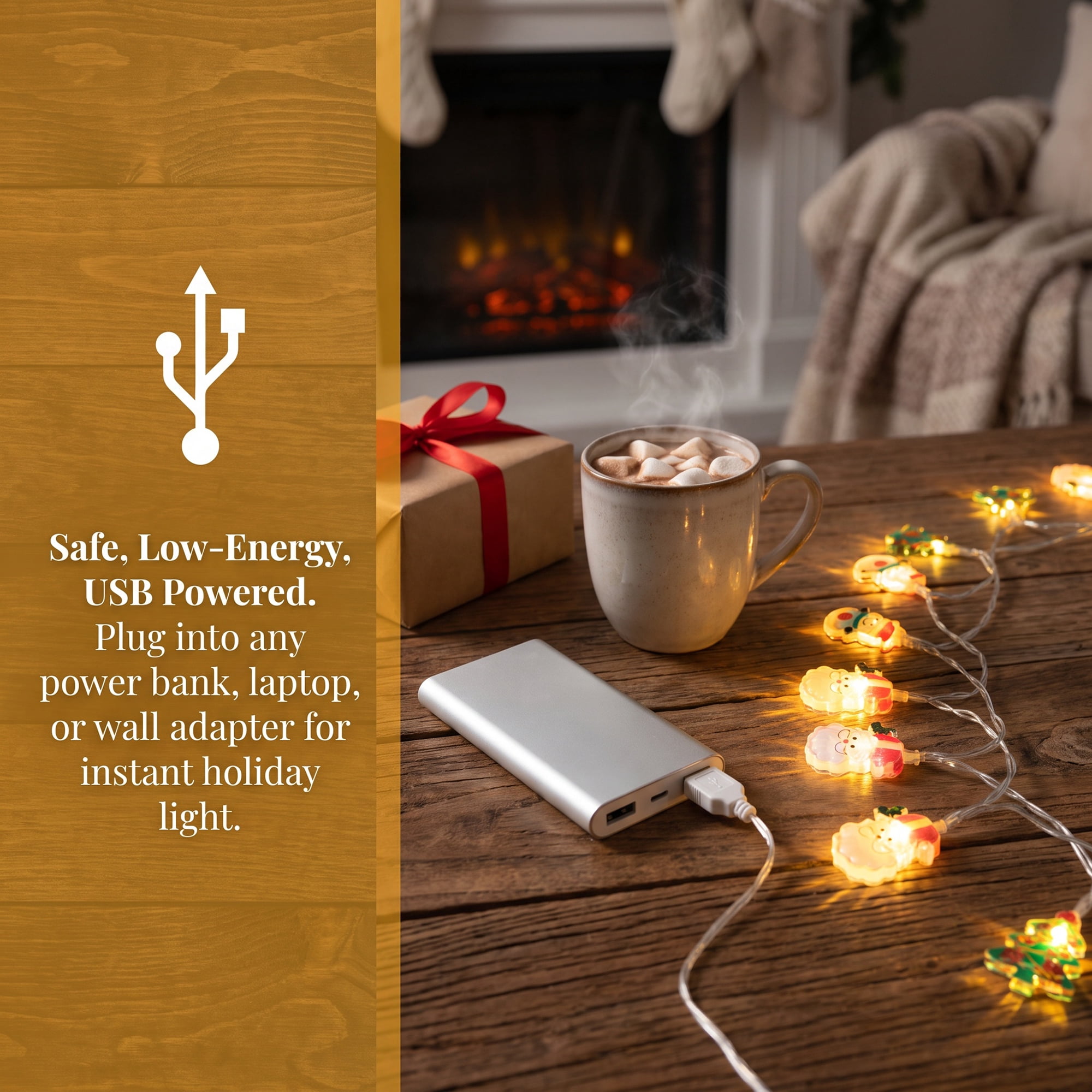 Unique Bargains Fairy Lights for Decor and Festive 9.8 ft Multicolor USB Powered