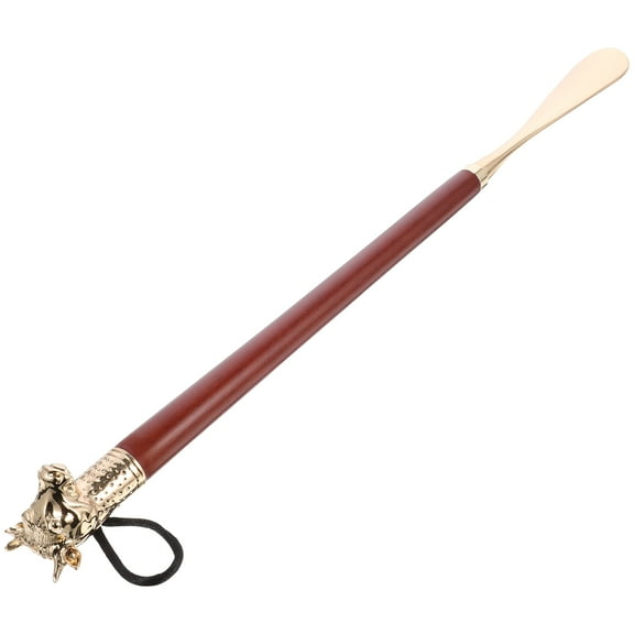 HOOWIFFY Long Handle Bullhead Shoe Horn Durable Alloy and Wood for Home