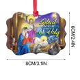 thumbnail image 3 of Puntoco Colgante plano con impresión acrílica de la Natividad en 2D, decoración navideña, colgante conmemorativo, 3 of 6