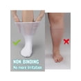thumbnail image 5 of JTCAREERS 5 Pairs Wide Diabetic Socks for Men Women, Plus Size Loose Fit Non-Binding Socks for Edema, Lymphedema, Swollen Feet, Bariatric, Hospital Cast - 2 White & 3 Black, 5 of 7
