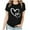 Black(Style 67), variant on Trendy Blouses Women'S Casual Short-Sleeve Valentine'S Day Print T-Shirt Round Neck Summer Tops