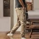 thumbnail image 4 of Pantalones largos para hombre, cintura elástica, transpirables, cómodos, suaves, informales, de playa, de poliéster, 4 of 4
